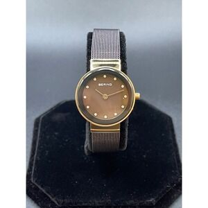 Bering Women's Classic Stainless Steel Brown Milanese Mesh Watch, 24m  10124-265